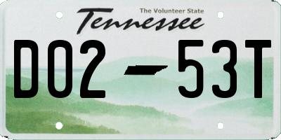 TN license plate D0253T