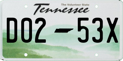 TN license plate D0253X