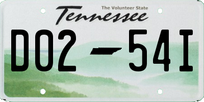 TN license plate D0254I