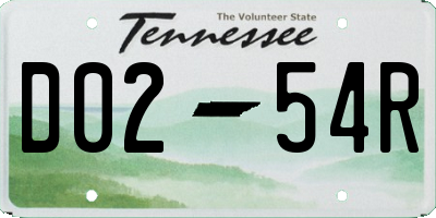 TN license plate D0254R