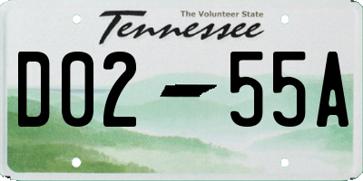 TN license plate D0255A