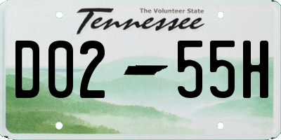 TN license plate D0255H
