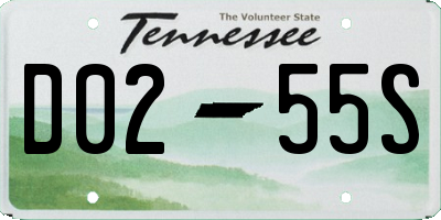 TN license plate D0255S