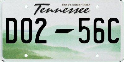 TN license plate D0256C