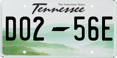 TN license plate D0256E