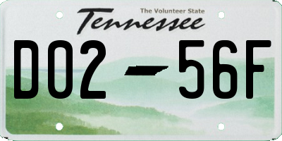 TN license plate D0256F