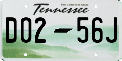 TN license plate D0256J