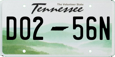 TN license plate D0256N