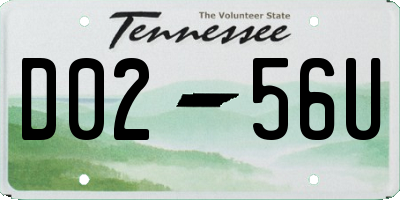 TN license plate D0256U