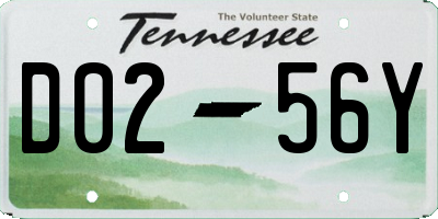 TN license plate D0256Y