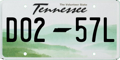 TN license plate D0257L
