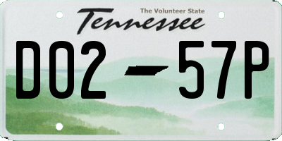 TN license plate D0257P