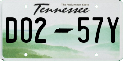 TN license plate D0257Y
