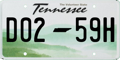 TN license plate D0259H