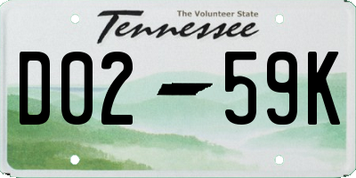 TN license plate D0259K