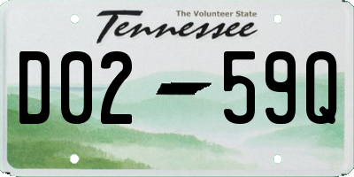 TN license plate D0259Q
