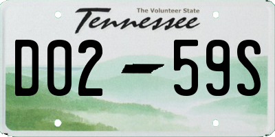 TN license plate D0259S