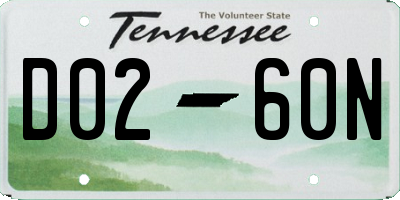 TN license plate D0260N