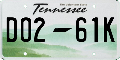 TN license plate D0261K
