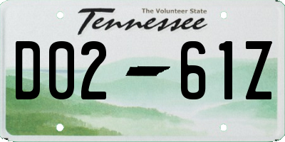 TN license plate D0261Z