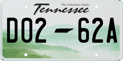 TN license plate D0262A