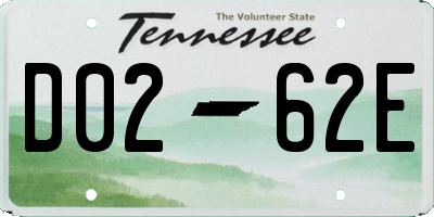 TN license plate D0262E