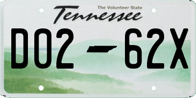 TN license plate D0262X