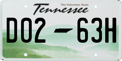 TN license plate D0263H