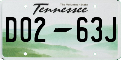 TN license plate D0263J