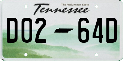 TN license plate D0264D