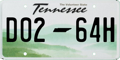 TN license plate D0264H