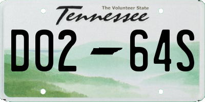 TN license plate D0264S