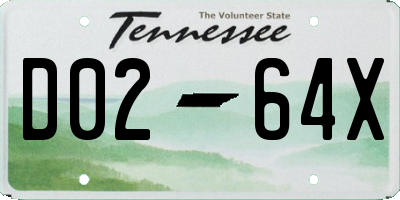 TN license plate D0264X