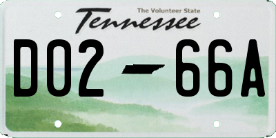 TN license plate D0266A