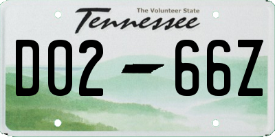 TN license plate D0266Z