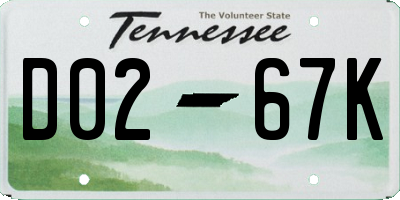 TN license plate D0267K