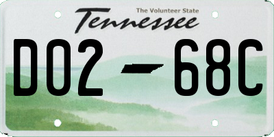 TN license plate D0268C