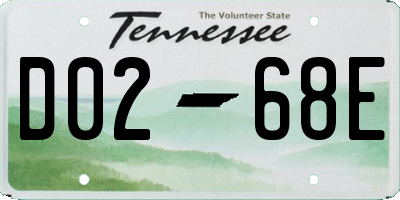 TN license plate D0268E