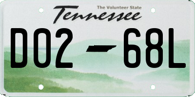 TN license plate D0268L