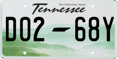 TN license plate D0268Y