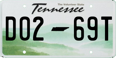 TN license plate D0269T