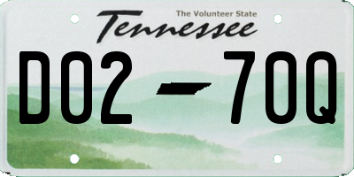 TN license plate D0270Q