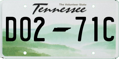 TN license plate D0271C