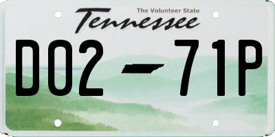 TN license plate D0271P