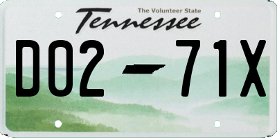 TN license plate D0271X