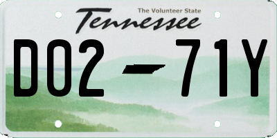 TN license plate D0271Y
