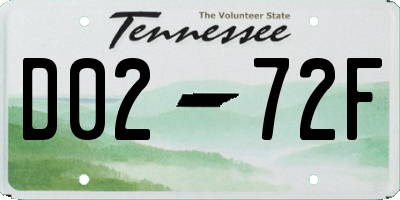 TN license plate D0272F