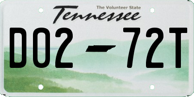 TN license plate D0272T