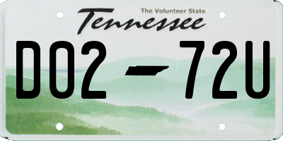 TN license plate D0272U