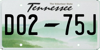TN license plate D0275J